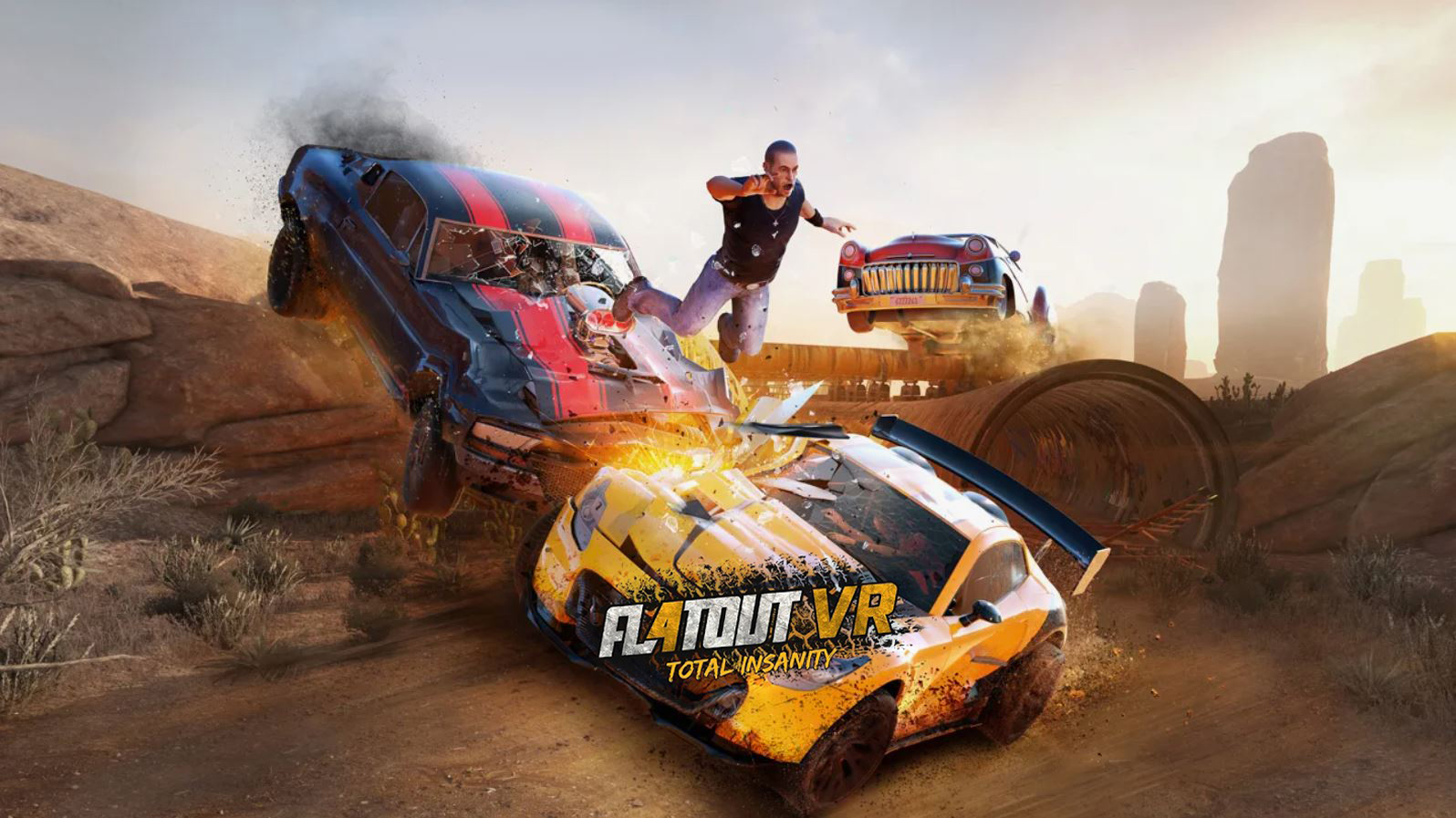 <p>Flatout VR это безумная гоночная аркада на трассах которой творится настоящий хаос. В игре продвинутая система разрушаемости – сносите все и всех на своем пути к финишу, но будьте бдительны ведь при сильном столкновении можно вылететь через лобовое стекло! Улучшайте машину и используйте закись азота чтобы вырваться вперед!</p>
